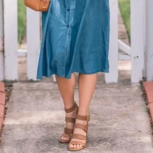 Vionic Shoes Vionic Tan Cognac Leather Strapy Stacked Block